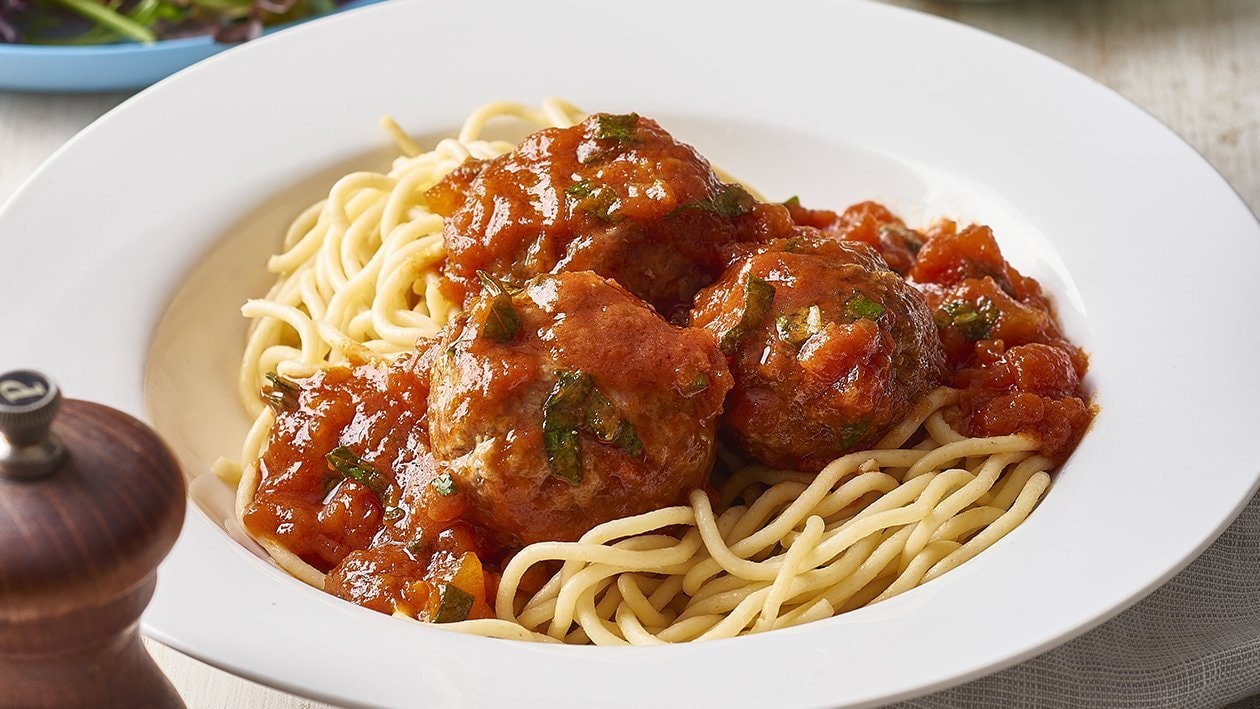 Roasted Meatball Pasta – Recipe