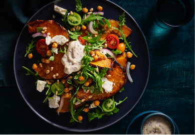 Slow Roasted Pumpkin and Chickpea Salad