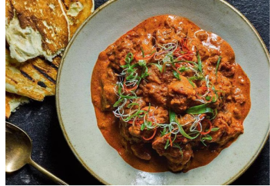 Creamy Tomato Butter Chicken with Mango Chutney