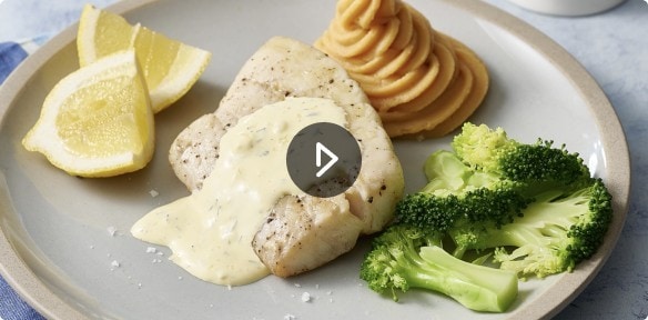 Baked Fish with Lemon Sauce
