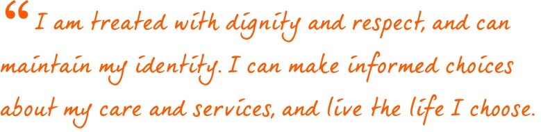 Quote from Aged Care resident Quote from Aged Care resident