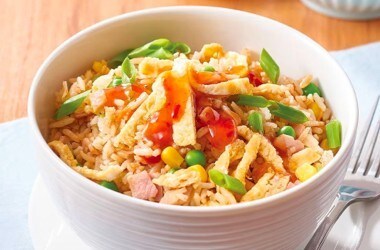 Fried Rice with Ham and Vegetables