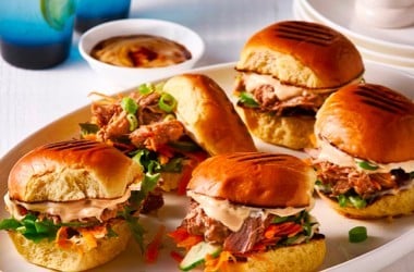 Sticky Asian Pulled Pork Sliders