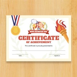 Mini Olympics Day Certificate