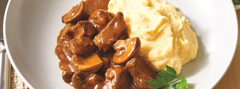 Diced Steak and Mushroom Goulash