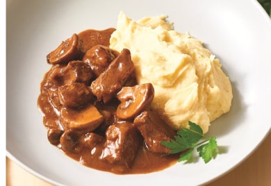 Diced Steak and Mushroom Goulash