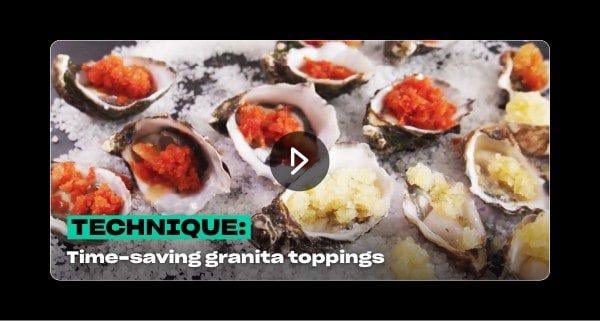 Time-saving granita toppings
