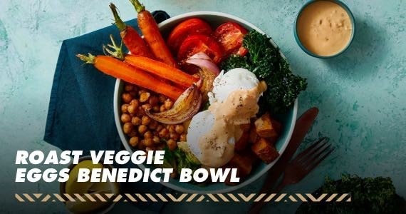 Roast Veggie Eggs Benedict Bowl Roast Veggie Eggs Benedict Bowl
