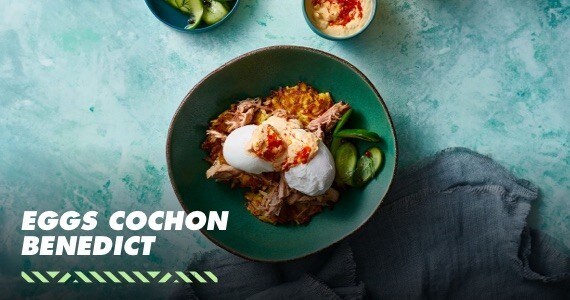 Eggs Cochon Benedict