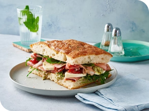 Classic Deli Sandwich on Focaccia