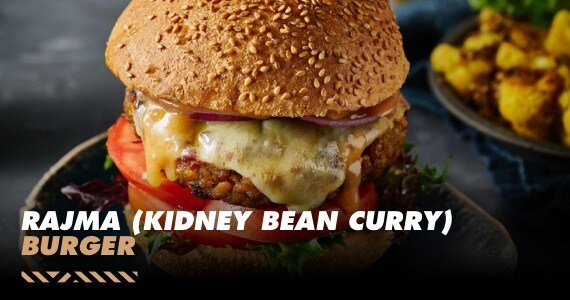 Rajma Kidney Bean Curry Burger