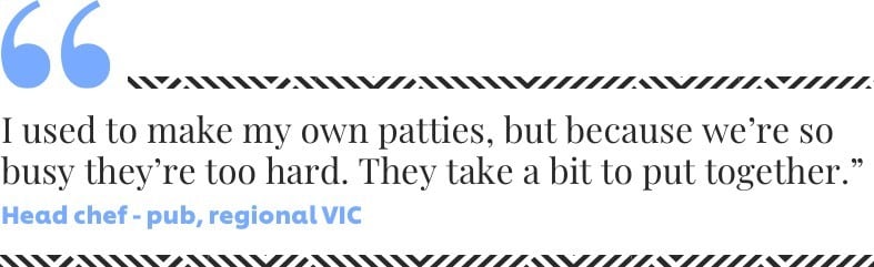 Head chef: Its too hard to make own patties