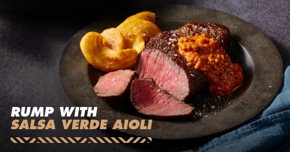 Rump with Salsa Verde Aioli