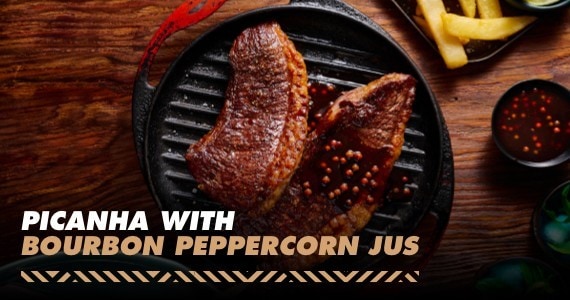 Picanha with Bourbon Peppercorn Jus Picanha with Bourbon Peppercorn Jus