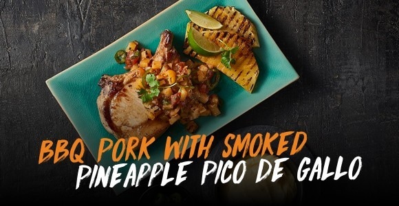 BBQ Pork with Smoked Pineapple Pico De Gallo