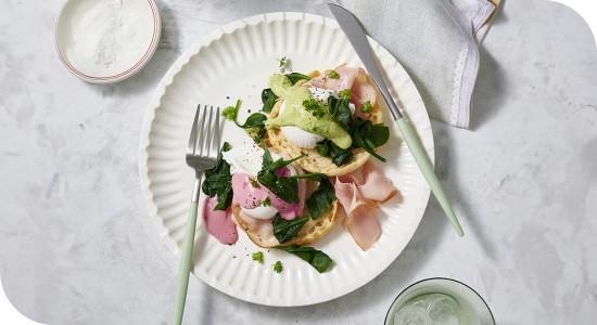 Avocado and Beetroot Hollandaise Benny