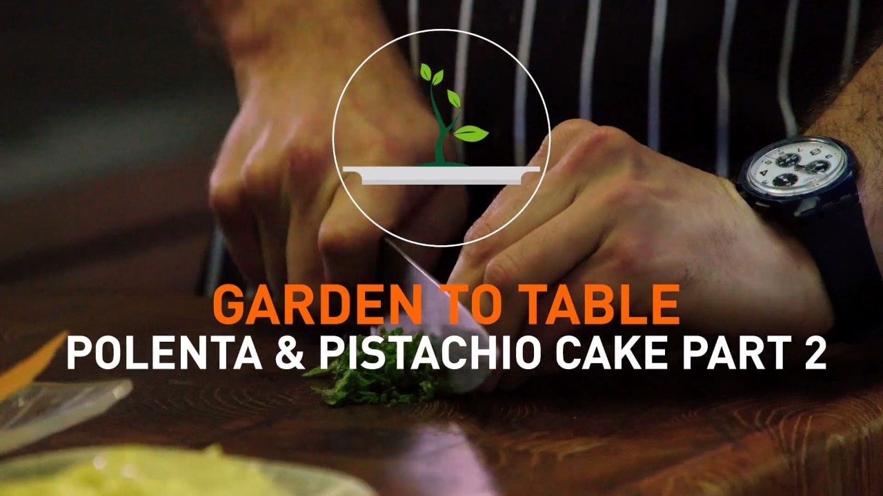Polenta and Pistachio Vegan Cake