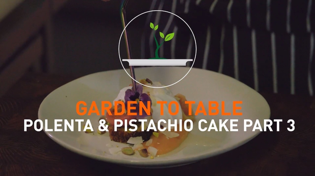Polenta and Pistachio Vegan Cake