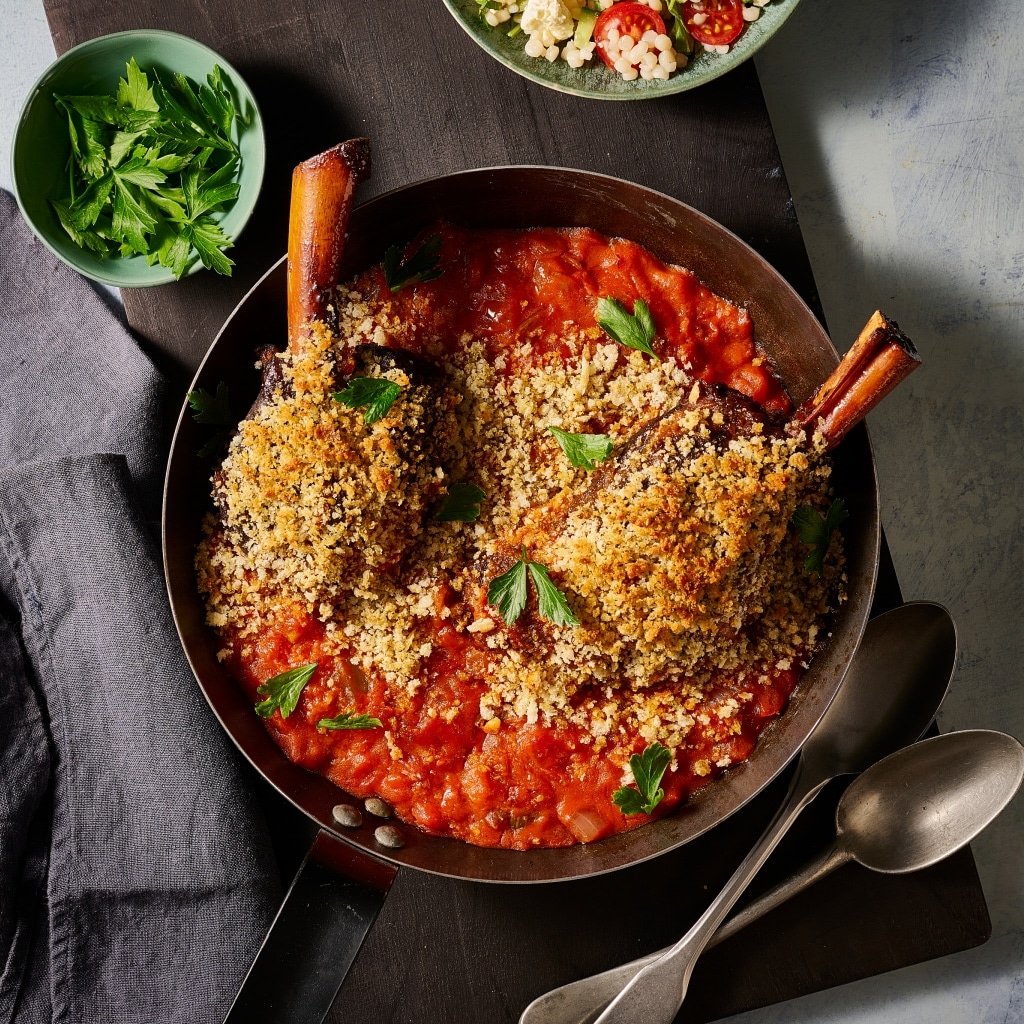 Za’atar and Panko Crusted Braised Lamb Shanks Za’atar and Panko Crusted Braised Lamb Shanks