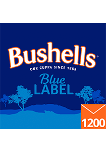 BUSHELLS Envelope Tea Cup Bags 1200s - BUSHELLS' Blue Label tea is a well-rounded black tea for a good Australian cuppa any time of day. This pack is ideal for offices and catering.