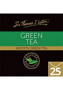SIR THOMAS LIPTON Green Envelope Tea 25's - A delicate, 100% Rainforest Alliance certified drink, individually sealed for a premium and fresher green tea.
