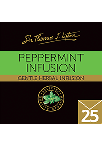 SIR THOMAS LIPTON Peppermint Envelope Tea 25's - Perfect after meals, this peppermint infused drink is individually sealed for a premium and fresher tea.