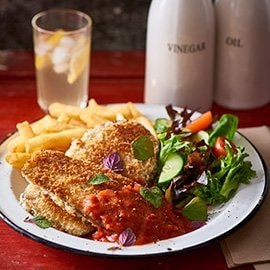 Eggplant Schnitzel, Napoli sauce