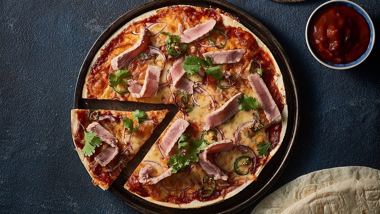Fried Tostada Pizza with Tuna – Recipe