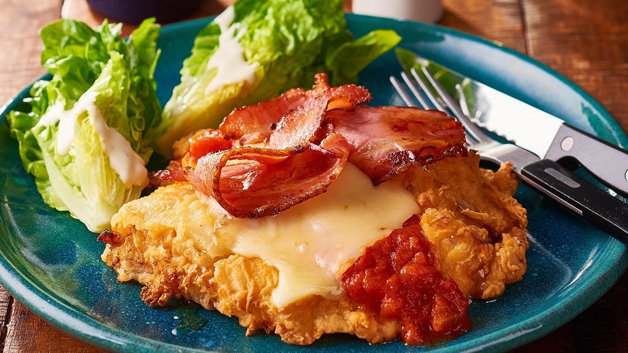 Chicken, Monterey Jack and Maple Bacon Parmigiana – Recipe