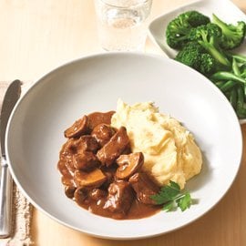 Diced Steak and Mushroom Goulash Diced Steak and Mushroom Goulash