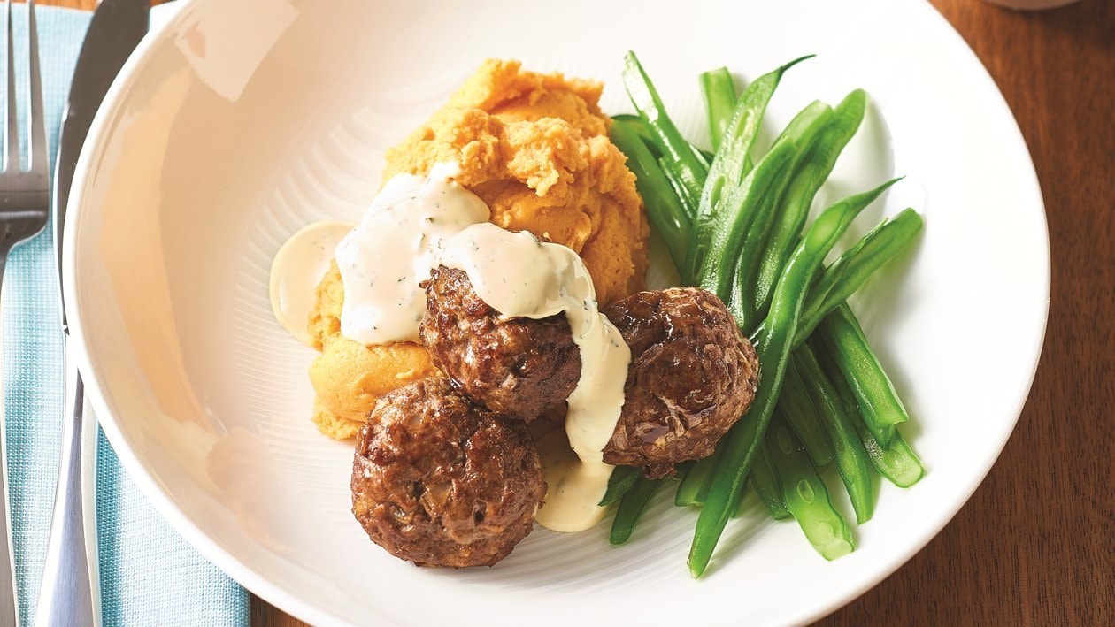 Dijon Lamb Meatballs and Minted Hollandaise Sauce – Recipe