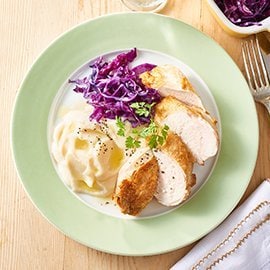 Grilled Chicken Breast, Cauliflower Puree Grilled Chicken Breast, Cauliflower Puree