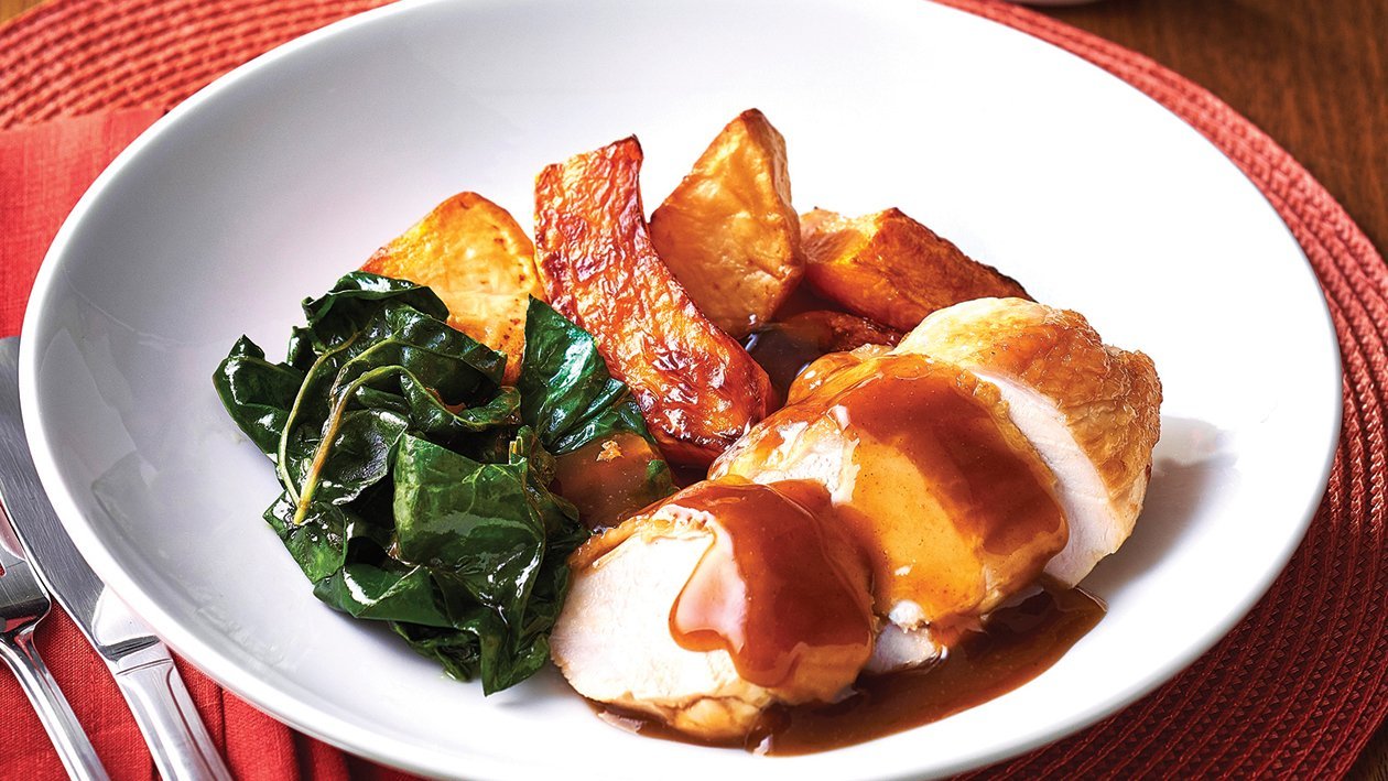 Roast Chicken with Sweet Mango Gravy – Recipe