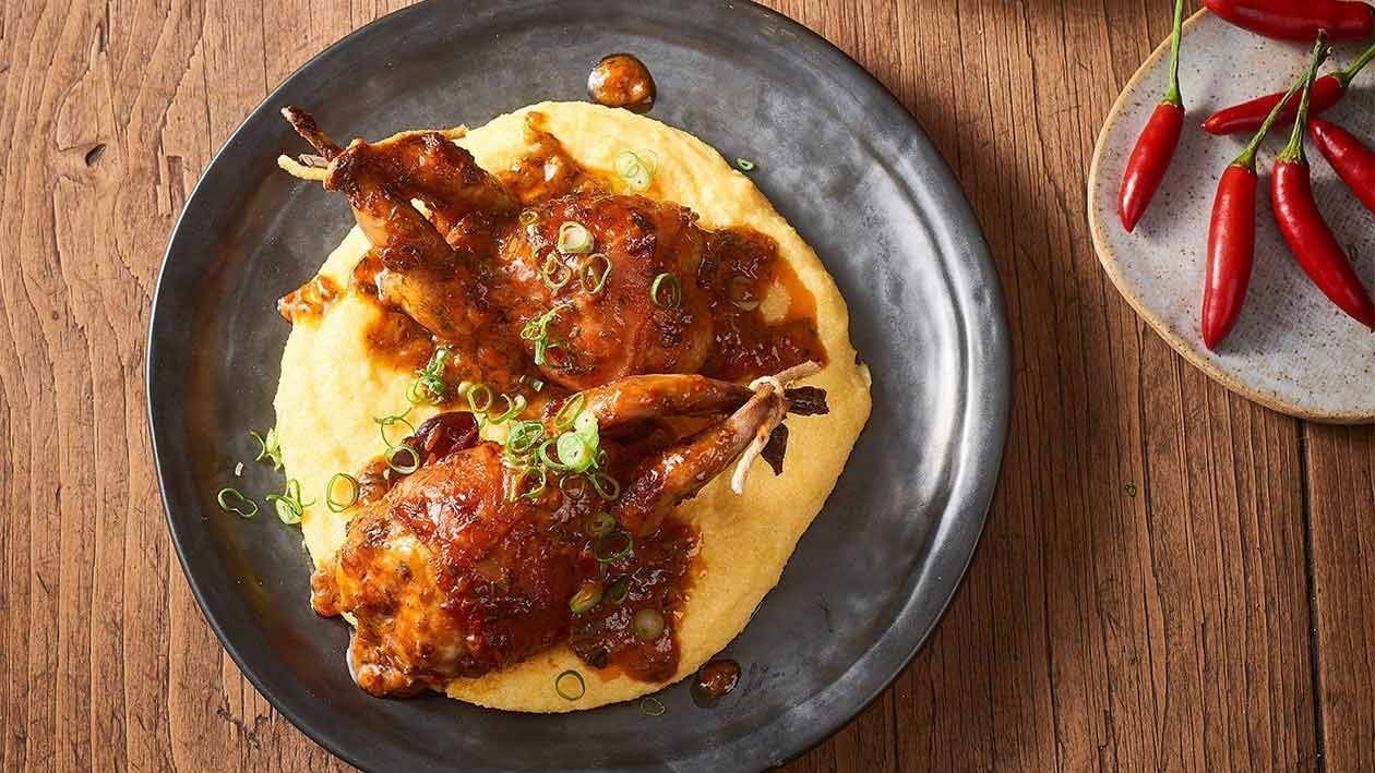 Roast Peri Peri Quail with Polenta – Recipe