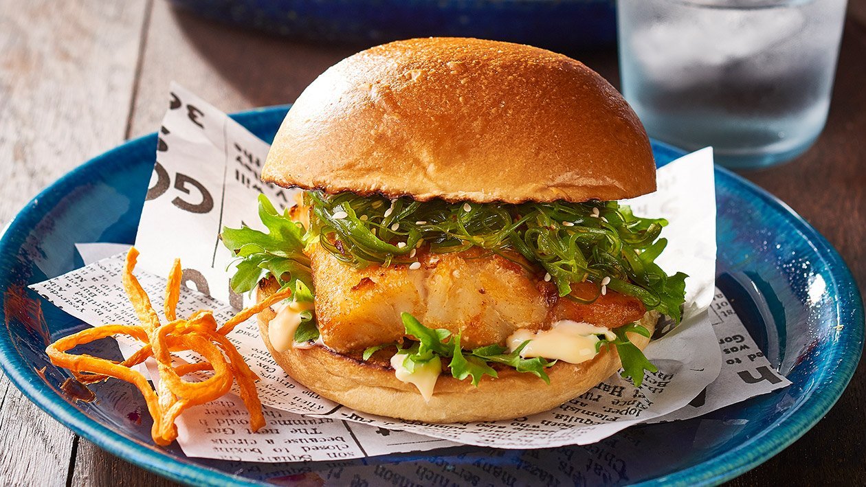 Chilli Fish, Wakame, Yuzu Burger – Recipe