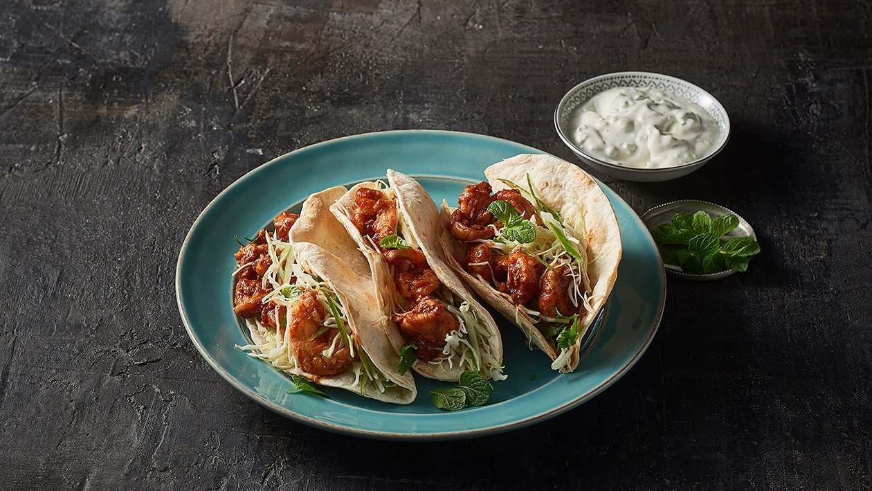 Roti Tandoori Prawn Tacos – Recipe