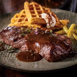 Aged Rump Cap with Hell's Fire Pepper Sauce Aged Rump Cap with Hell's Fire Pepper Sauce
