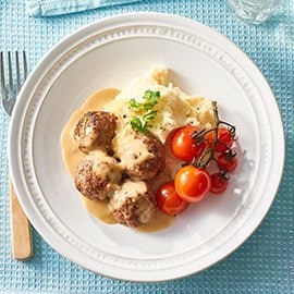 Beef Meatballs, Creamy Onion Sauce Beef Meatballs, Creamy Onion Sauce