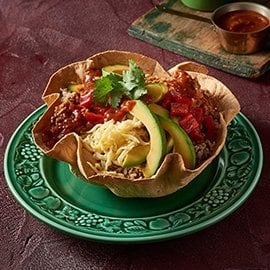 Cheese Burger Taco Bowl