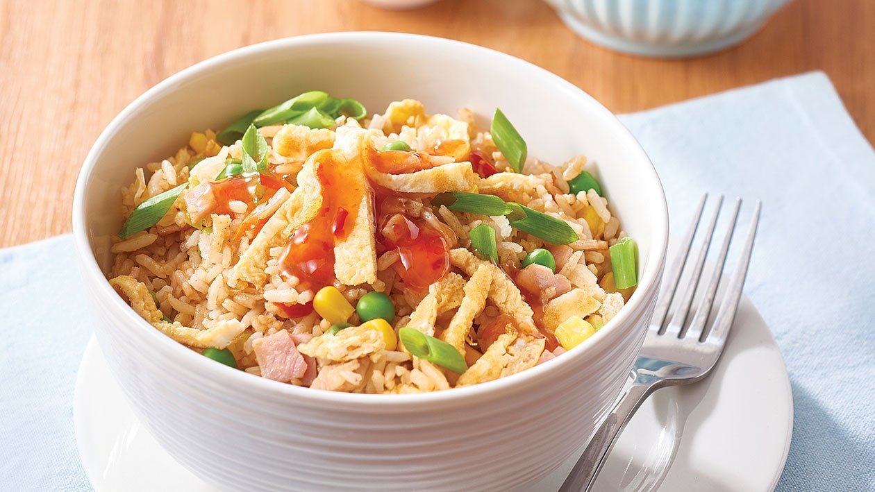 Fried rice with ham and vegetables – Recipe