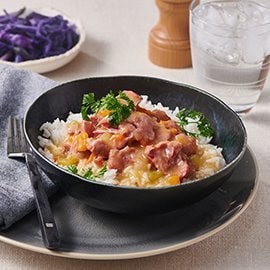 Pickled Pork with Braised Cabbage and Mustard Sauce