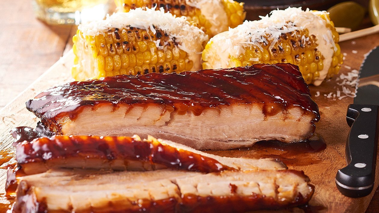 Glazed pork belly recipe