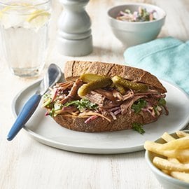 Pulled Beef Brisket Sandwich
