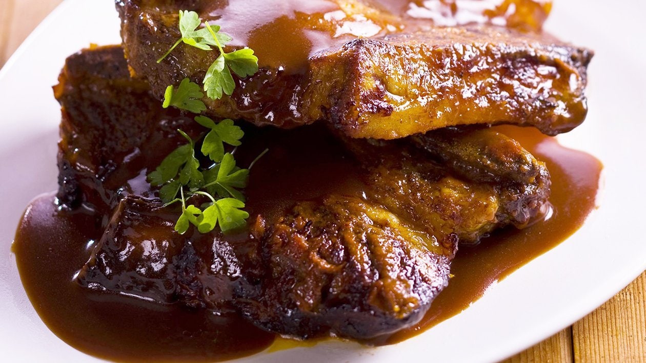 Spiced Beef Ribs with Bourbon Sauce – Recipe