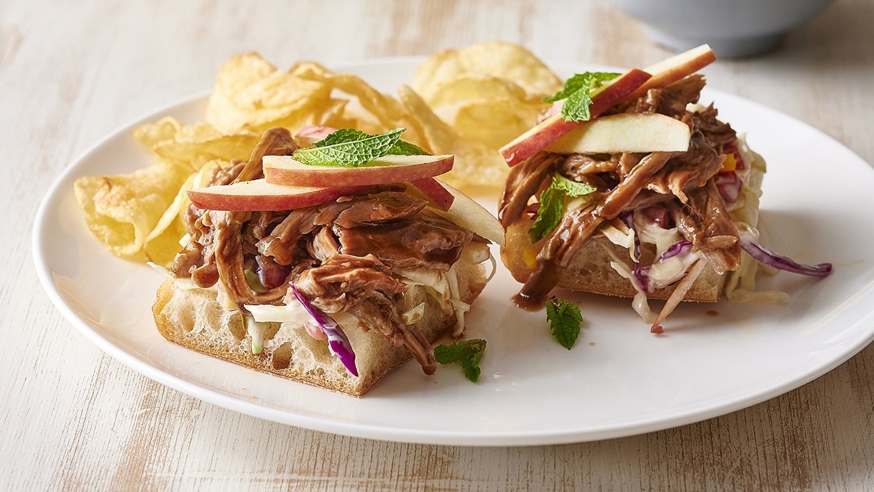 Apple Braised Pulled Pork Sandwich – Recipe