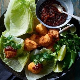 Corn Fritter Chilli Jam Choy Bow