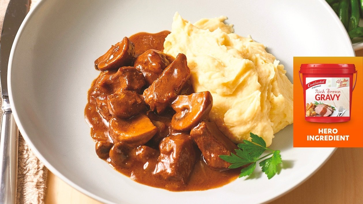 Diced Steak and Mushroom Goulash – Recipe Diced Steak and Mushroom Goulash – Recipe