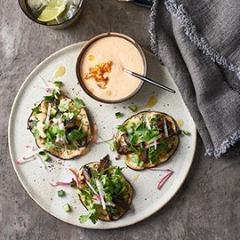 Kimchi Cream Eggplant Tacos Kimchi Cream Eggplant Tacos