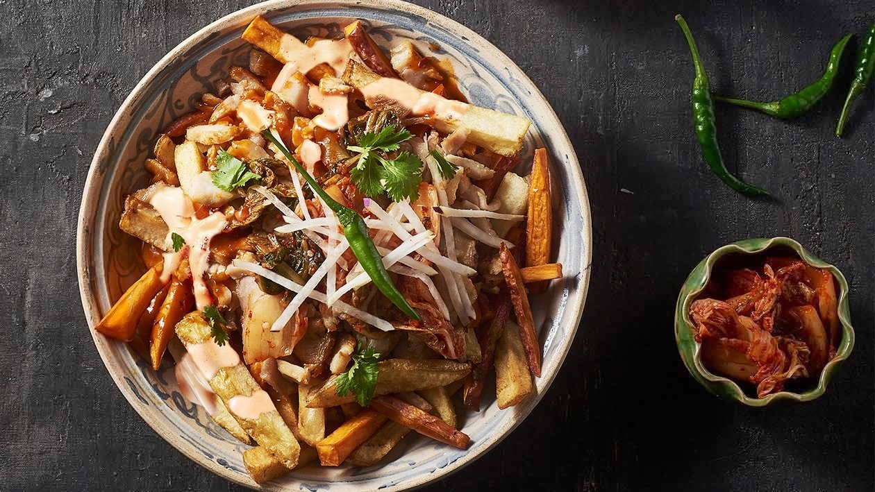 Kimchi Loaded Fries – Recipe Kimchi Loaded Fries – Recipe