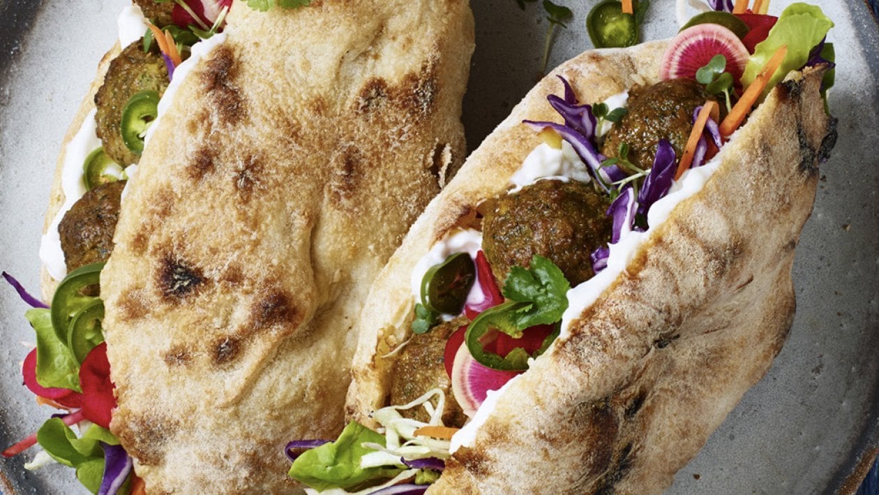 Falafel sandwich, Middle East and North Africa: